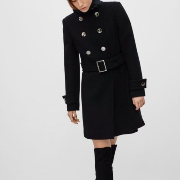 Bromley Wool Coat (Black) - Picture 1 of 3
